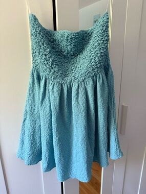 American Eagle Outfitters Textured Blue Dress